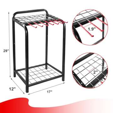 Trieez Heavy Duty Garden Tool Storage - Durable & Spacious Organizer