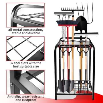 Trieez Heavy Duty Garden Tool Storage Solution