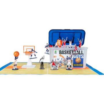 Kaskey Kids Basketball Guys - Red/Blue Inspires Kids Imaginations with Endless Hours of Creative, Open-Ended Play – includes 2 Teams & accessories – 21 pieces in every set!