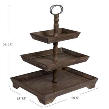 Elegant 3 Tier Decorative Tray - Perfect for Home