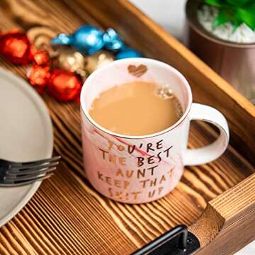 Best Aunt Ever Ceramic Mug - Funny Gift for Aunts