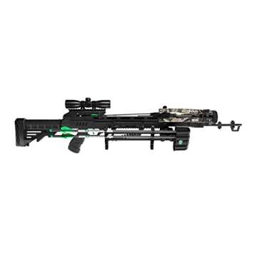 CenterPoint Archery Sniper Elite 385 Crossbow Package C0004 With 4x32mm Scope, Quiver And Arrows, Black/Camo