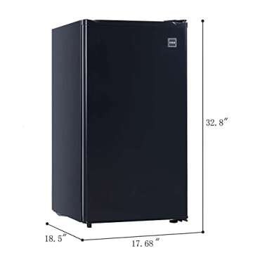 RCA Black Mini Refrigerator with Freezer - 3.2 Cu.Ft.