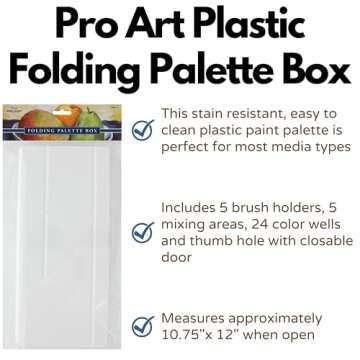 PRO ART 3333-031Pro Art Large Folding Palette Box (6956-15)