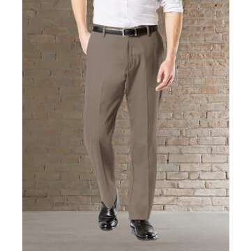 Dockers Men's Classic Fit Signature Khaki Lux Cotton Stretch Pants (Regular and Big & Tall), Dark Pebble, 30W x 30L