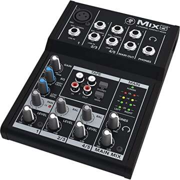 Mackie Mix5 5-Channel Compact Mixer for Quality Sound