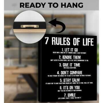 HoneyKICK Motivational Life Rules Canvas Poster