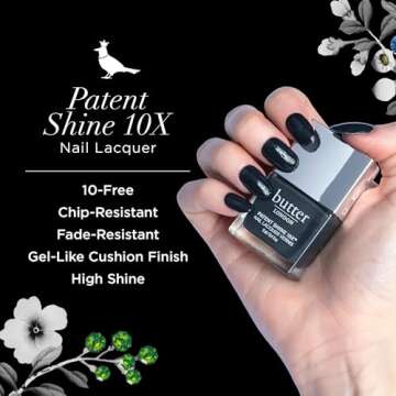 butter LONDON Patent Shine 10X Nail Lacquer, Gel-Like Finish, Chip-Resistant Formula, 10-Free Formula, Cruelty-Free, Polymer Technology, Earl Grey