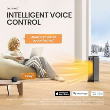 Portable Smart Space Heater with Wi-Fi & Voice Control