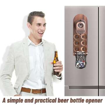 KERHAND Beer Gifts - Wall Mounted Bottle Opener with Magnet