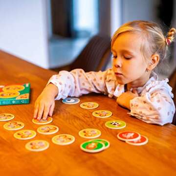 Montessori-Inspired Wooden Matching Game for Toddlers 2-4 Years - Durable, Scratch-Resistant 36 Card Set, Includes Carry Bag - Memory Game for Toddlers 2-4 Years - Cognitive Verbal Skills Development