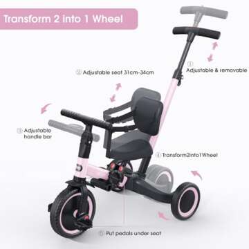 newyoo Toddler Tricycle,Birthday Gifts and Toys for 1-3 Year Old Boys and Girls