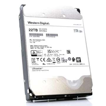 Western Digital HGST Ultrastar HC570 WUH722222ALE604 0F48152 22TB 7.2K RPM SATA 6Gb/s 512e Power Disable 3.5in Enterprise Hard Drive (Renewed)