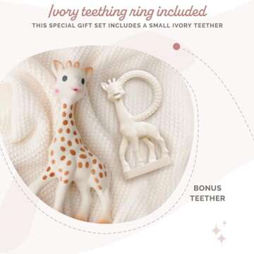 Sophie la girafe, Award Set | Includes Sophie la girafe, a Sophie la girafe Mini Teether & Photo Instructions | Handcrafted for 60 Years in France | Natural Rubber | Designed for Teething Babies