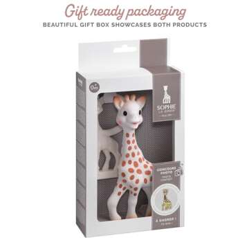 Sophie la girafe, Award Set | Includes Sophie la girafe, a Sophie la girafe Mini Teether & Photo Instructions | Handcrafted for 60 Years in France | Natural Rubber | Designed for Teething Babies