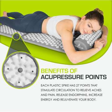 Acupressure Mat & Pillow Set for Pain Relief