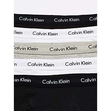 Calvin Klein Men's Cotton Stretch 5-Pack Boxer Briefs - Black, White & Grey