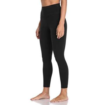 Colorfulkoala Women's High Waisted Tummy Control Workout Leggings 7/8 Length Ultra Soft Yoga Pants 25" (XS, Black)