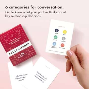 BestSelf Relationship Deck -150 Discussion Prompts Conversations Starter Couples Games - Perfect Couples Card Games for Adults, Romantic Gifts for Couples