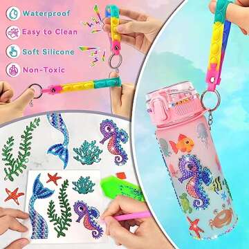 Mermaid Water Bottle DIY Craft Kits for Girls