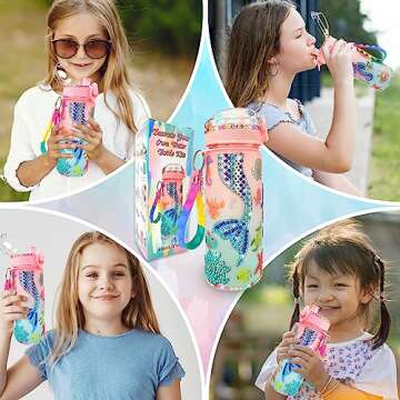 Mermaid Water Bottle DIY Craft Kits for Girls