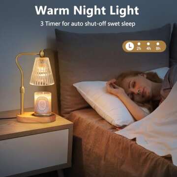 Engpure Candle Warmer Lamp – Adjustable Height, Timer & Home Decor