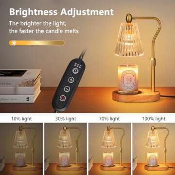 Candle Warmer Lamp with Timer & Adjustable Height