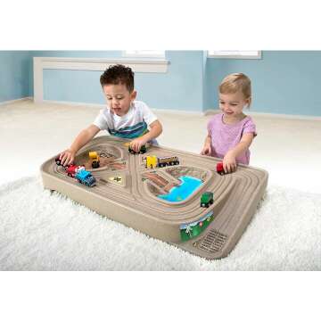 Simplay3 Portable Kids Race Track Train Table