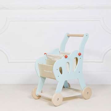 Le Toy Van Wooden Grocery Shopping Trolley for Kids