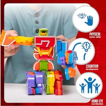 JOYIN 10 Pcs Number Bots Toys, Number Bots, Action Figure Learning Toys, Number Robots Toys, Educational Toy, Christmas Birthday Gifts for Kids Boys Girls 3 4 5 6 Years Old