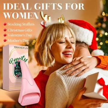 Christmas Stocking Stuffers Women Gifts: Ice Roller for Face Eye Body Unique Present Ideas Gadget for Wife Mom Her Girl Who Have Everything Skincare Face Roller Facial Massager Beauty Skin Care Tools