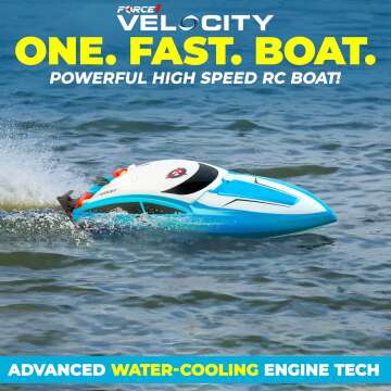 Force1 Velocity Blue RC Boat – Fast & Fun for All Ages