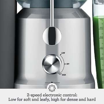 Breville RM-BJE430SIL Juicer Machine, Brushed Stainless Steel (Renewed)