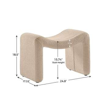 VANOMi Large Footstool Ottoman, Multi-Functional Modern Foot Stool, Sofa Footrest Extra Seating for Living Room, Entryway, Hallways and Bedrooms