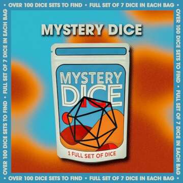 1985 Games Mystery Dice, Set of 7 Polyhedral Dice, Wide Range of Patterns, Gaming Dice, Suitable for Role Playing, Table Games (Mystery Pack of 1)