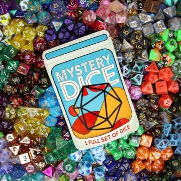 1985 Games Mystery Dice, Set of 7 Polyhedral Dice, Wide Range of Patterns, Gaming Dice, Suitable for Role Playing, Table Games (Mystery Pack of 1)