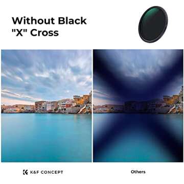 K&F Concept 67mm Variable ND Filter ND2-ND32 Camera Lens Filter (1-5 Stops) No X Cross HD Neutral Density Filter with 28 Multi-Layer Coatings Waterproof (Nano-X Series)