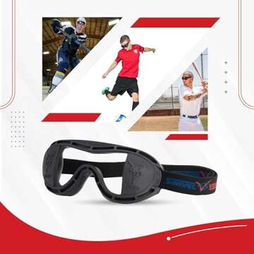 Swivel Vision Professional Vision Training Goggles with Adjustable Strap | Lightweight Sports Goggles for Baseball, Basketball, Hockey, Football, Lacrosse, and Soccer Training | One Size Fits All