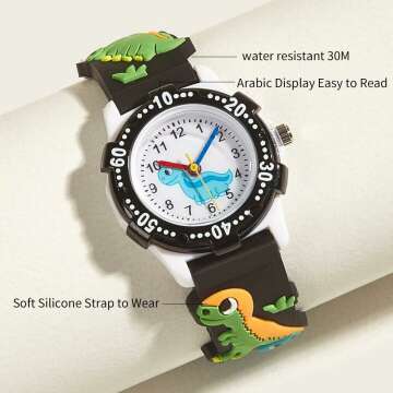 3D Cartoon Boys Watches Waterproof Gift Ages 3-12