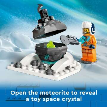 LEGO City Exploration Arctic Explorer Truck and Mobile Lab 60378 Building Set for Ages 6+ with a Tracked Vehicle, Laboratory on Skis, Meteorite, Snow Landscape, 4 Minifigures and 3 Polar Bear Figures