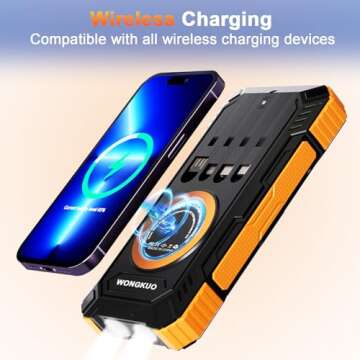 WONGKUO 49800mAh Solar Power Bank for Outdoor Use