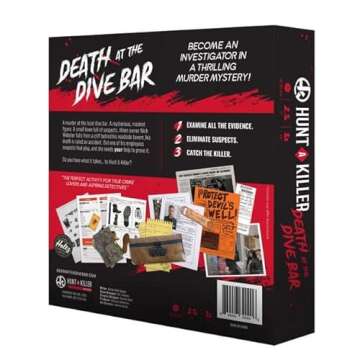 Hunt A Killer: Death At The Dive Bar, Solve a Murder at Old Scratch Tavern, Immersive Murder Mystery Game, Play Detective in Unsolved Mysteries, Great Gift For True Crime Fans, Designed for Ages 14+