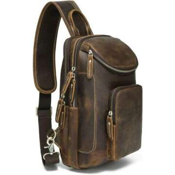 Stylish Vintage Leather Sling Bag for Everyday Use