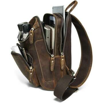 Stylish Vintage Leather Sling Bag for Everyday Use