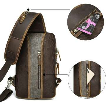 Stylish Vintage Leather Sling Bag for Everyday Use