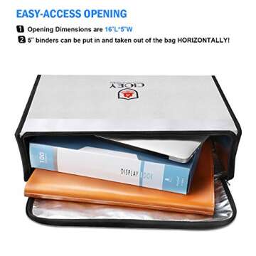 Fireproof Document Bag - Fireproof Box [Thermal Insulated] Fireproof Safety Boxes for Home Large Fireproof Bag Lockable Zipper Fireproof Safe Box Home Safes Fireproof Waterproof Fireproof Money Bag