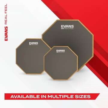 Evans RealFeel Drum Pad - 6 Inch, Stand Mountable