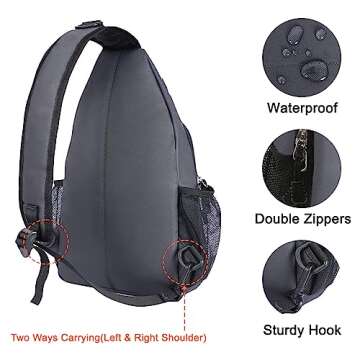 Durable MOSISO Sling Backpack for Travel & Hiking