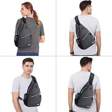 Durable MOSISO Sling Backpack for Travel & Hiking