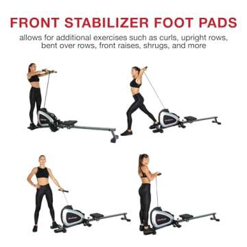 Fitness Reality Magnetic Rowing Machine with Bluetooth Workout Tracking Built-In, Additional Full Body Extended Exercises, App Compatible, Tablet Holder, Rowing Machines for Home Use